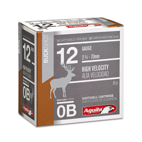 Aguila 12 Gauge Ammo 1 oz #0 Buckshot Ammunition - 250 Rounds