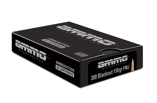 Ammo Inc .300 AAC Blackout Ammo 150gr FMJ Ammunition - 20 Rounds