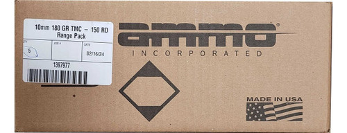Ammo Inc 10mm Auto Ammo 180gr TMC Ammunition - 750 Rounds