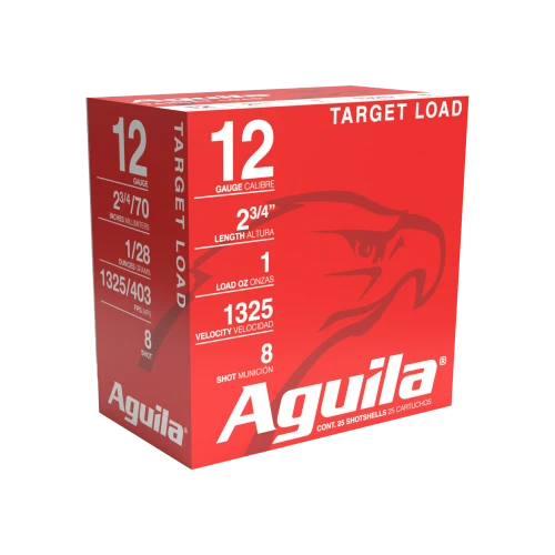 Aguila 12 Gauge Ammo 1 oz #8 Lead Shot Ammunition - 25 Rounds