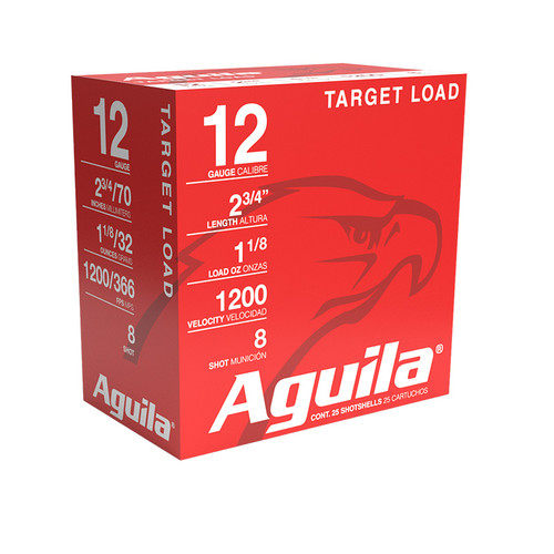 Aguila 12 Gauge Shotgun Ammunition 1CHB1358 2.75" #8 - 25 Shells