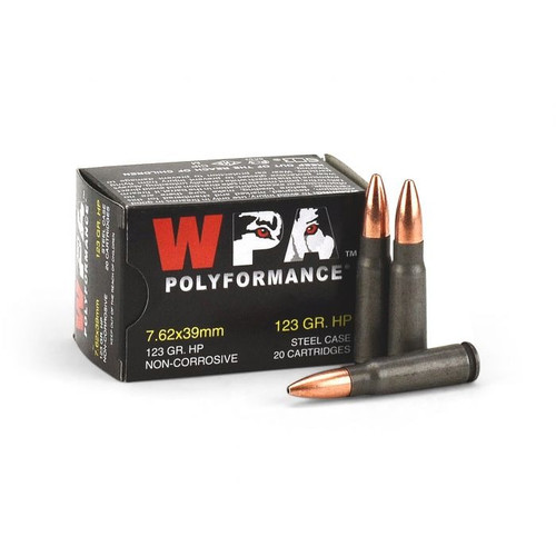 Wolf 7.62x39mm Ammo 123gr HP Ammunition - 20 Rounds