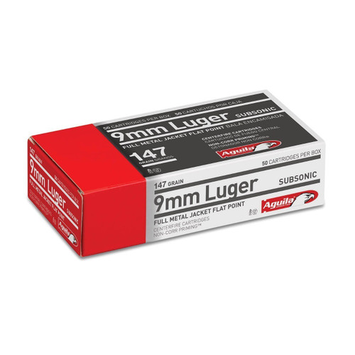 Aguila 9mm Ammo 147gr FMJ Ammunition - 50 Rounds