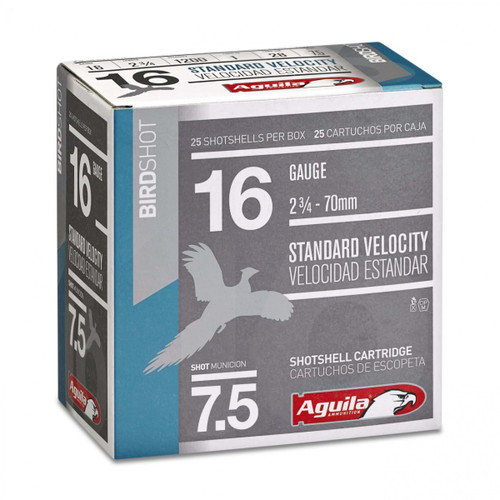 Aguila 16 Gauge Ammo 1 oz #7.5 Birdshot Ammunition - 250 Rounds