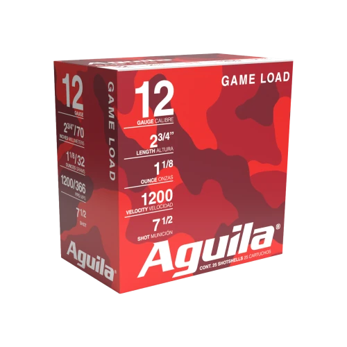Aguila 12 Gauge Ammo 1-1/8 oz #7.5 Lead Shot Ammunition - 25 Rounds