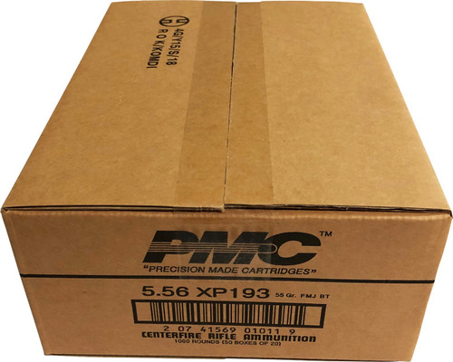 PMC 5.56x45mm NATO Ammo 55gr FMJ-BT Ammunition - 1000 Rounds