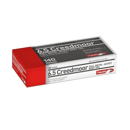 Aguila 6.5mm Creedmoor Ammo 140gr FMJBT Ammunition - 20 Rounds