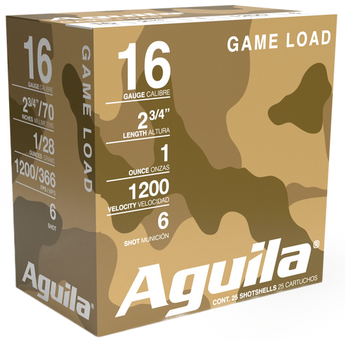Aguila 16 Gauge Ammo 1 oz #6 Lead Shot Ammunition - 25 Rounds