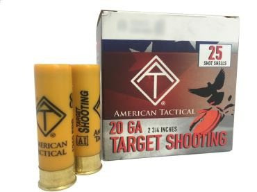 American Tactical 20 Gauge Ammo 7/8 oz #9 Lead Ammunition -250 Rounds