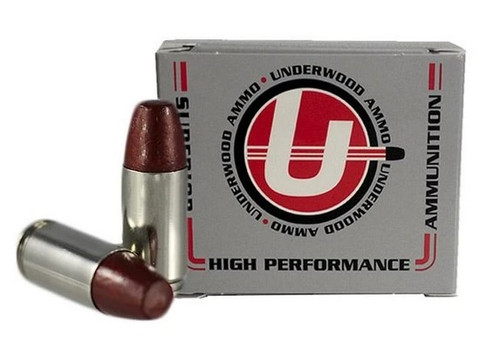 Underwood Ammo 9mm Ammo 147gr Hard Cast Flat Nose Ammunition - 20 Rounds
