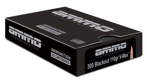 Ammo Inc 300 Blackout Ammo 110gr V-Max Ammunition - 20 Rounds