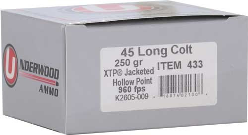 Underwood Ammo .45 Colt Ammo 250gr XTP Ammunition - 20 Rounds