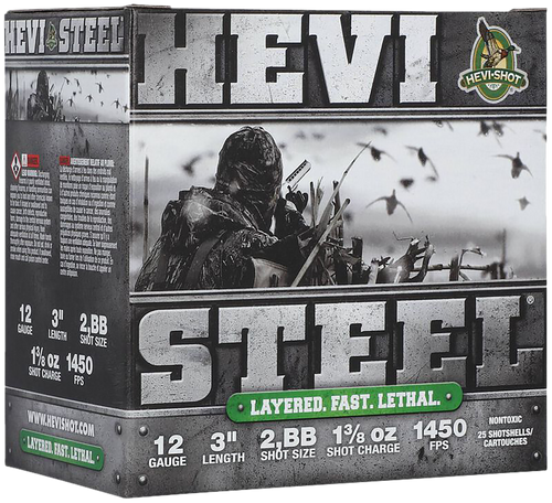 Hevi-Shot 12 Gauge Shotgun Ammunition HS60288 3" #2/BB - 25 Shells