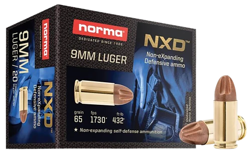 Norma 9mm Ammo 65gr Fluted Ammunition - 20 Rounds