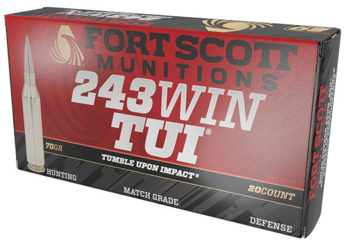 Fort Scott Munitions 243 Win Ammo 70gr SCS Ammunition - 20 Rounds