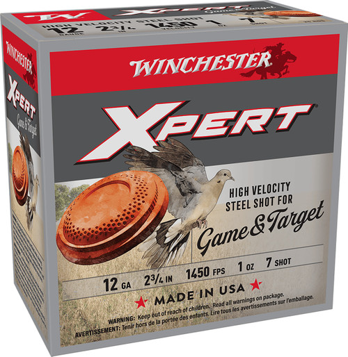 Winchester 12 Gauge Ammo 1 oz #7 Steel Ammunition - 25 Rounds