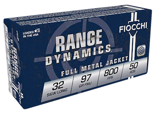 Fiocchi 32 S&W Long Ammo 97gr Full Metal Jacket Ammunition - 50 Rounds
