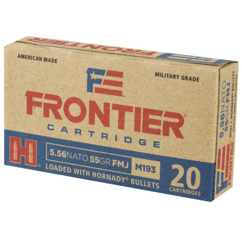 Hornady 556 Ammo 55gr Full Metal Jacket (FMJ) Ammunition - 20 Rounds
