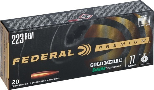 Federal .223 Rem Ammo 77gr SMBTHP Ammunition - 20 Rounds