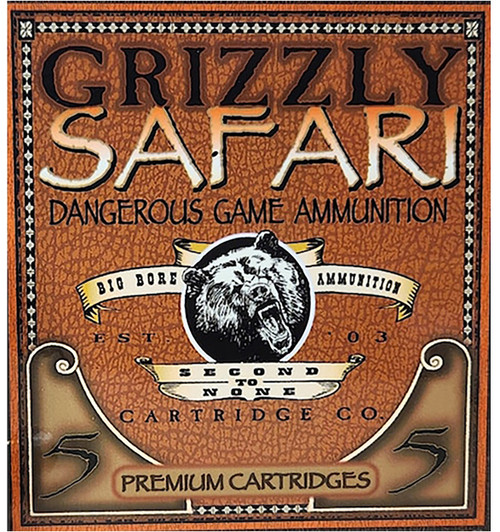 Grizzly 450 Rigby Ammo 500gr Solid Brass Ammunition - 5 Rounds