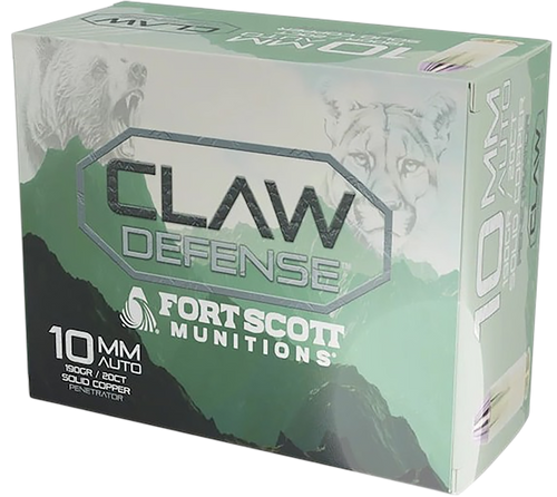 Fort Scott 10mm Ammo 190gr Solid Copper Spun Ammunition - 20 Rounds