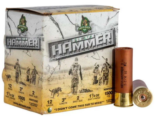 Hevi-Shot 12 Gauge Shotgun Ammunition HS28002 3" #2 - 25 Shells