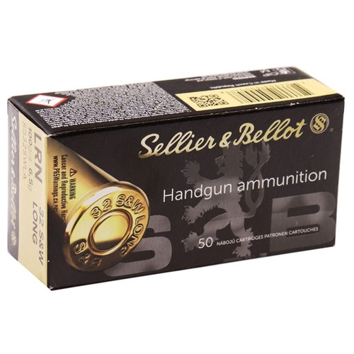 Sellier & Bellot .32 (Smith & Wesson) Ammo 100gr LRN Ammunition - 50 Rounds