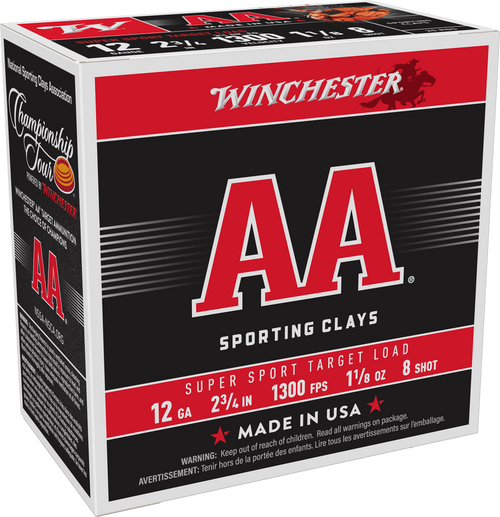 Winchester 12 Gauge Ammo 1-1/8 oz #8 Lead Ammunition - 25 Rounds