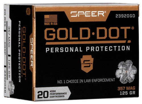 Speer 357 Magnum Ammo 125gr JHP Ammunition - 20 Rounds