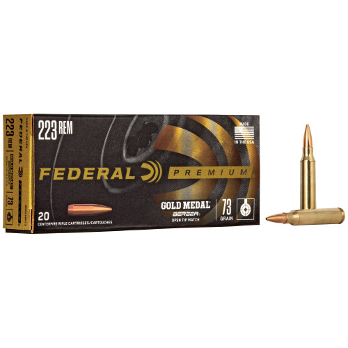 Federal .223 Rem Ammo 73gr Berger BT Target Ammunition - 20 Rounds