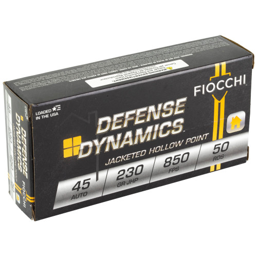 Fiocchi .45 ACP Ammo 230gr JHP Ammunition - 50 Rounds