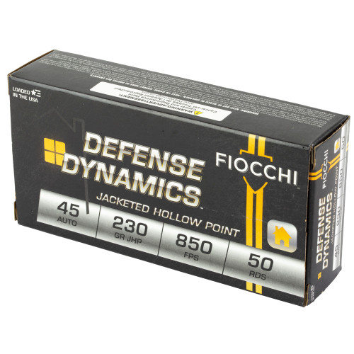 Fiocchi 45 ACP Ammo 230gr Hollow Point Ammunition - 50 Rounds