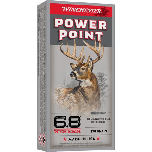 Winchester 6.8 Western Ammo 170gr SP Ammunition - 20 Rounds