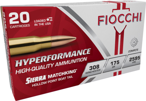 Fiocchi 308 Ammo 175gr HPBT Ammunition - 20 Rounds