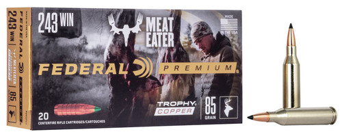 Federal 243 Ammo 85gr Trophy Copper Ammunition - 20 Rounds