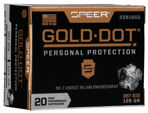 Speer .357 Sig Ammo 125gr JHP Ammunition - 20 Rounds