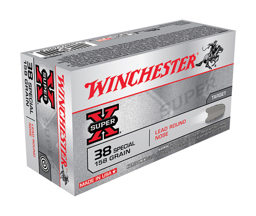 Winchester 38 Special Ammo 158gr LRN Ammunition - 50 Rounds
