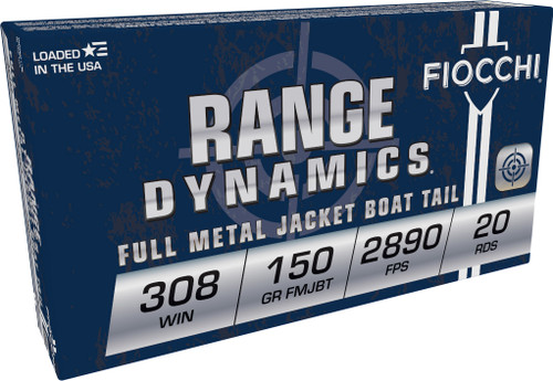 Fiocchi 308 Ammo 150gr FMJ Ammunition - 20 Rounds
