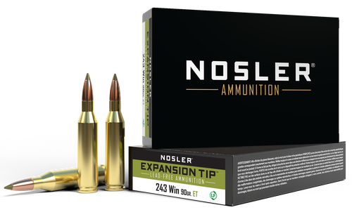 Nosler .243 Winchester Ammo 90gr ET Ammunition - 20 Rounds