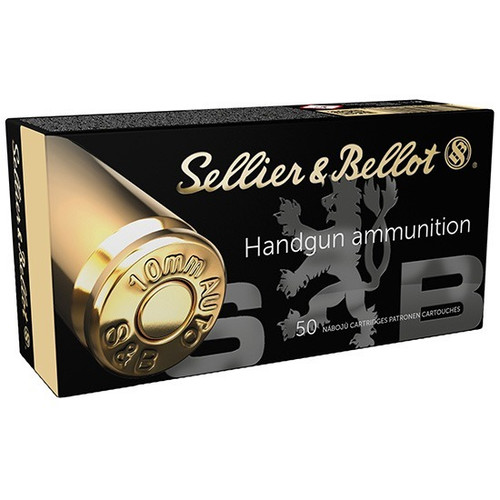 Sellier & Bellot 10mm Auto Ammo 180gr JHP Ammunition - 50 Rounds