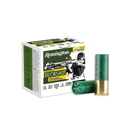 Remington 12 Gauge Ammo 00 Buck Ammunition - 25 Rounds