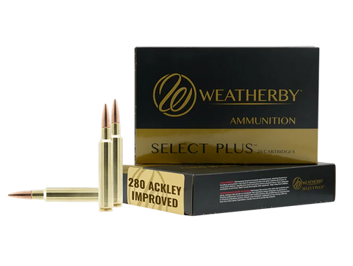 Weatherby .280 Ackley Improved Ammo 168gr BCHH Ammunition - 20 Rounds