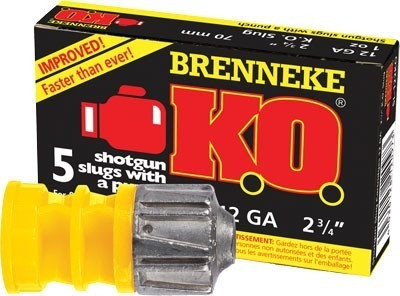 Brenneke 12 Gauge Ammo 1 oz Rifled Slug Ammunition - 5 Rounds