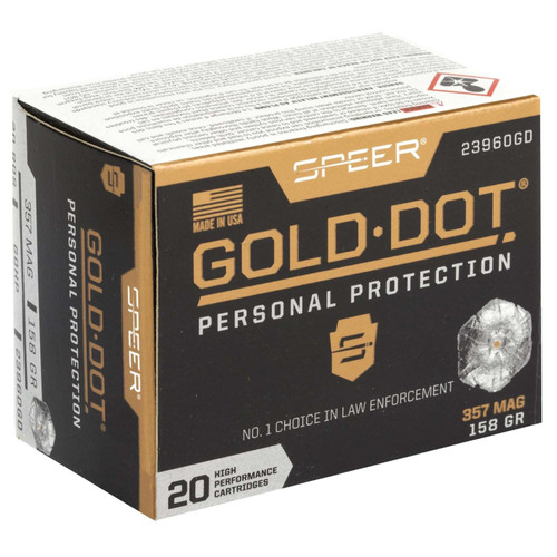 Speer .357 Magnum Ammo 158gr JHP Ammunition - 20 Rounds