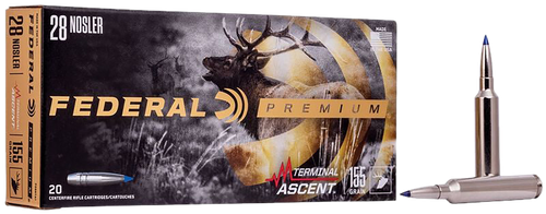 Federal 28 Nosler Ammo 155gr TA Ammunition - 20 Rounds