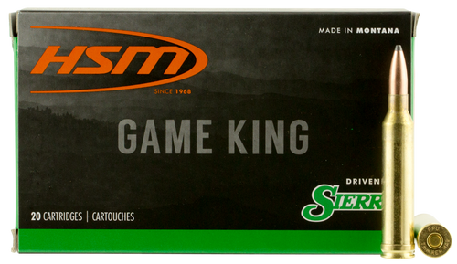 HSM 7mm Remington Magnum Ammo 160gr Sierra GameKing Spitzer Boat Tail Ammunition - 20 Rounds