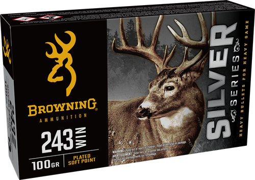 Browning Silver Series .243 Winchester 100gr Plated Soft Point Ammo - 20 Rounds