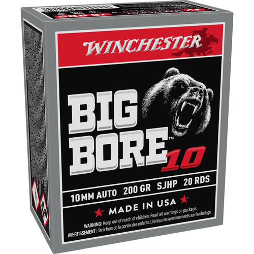 Winchester 10mm Ammo 200gr SJHP Ammunition - 20 Rounds
