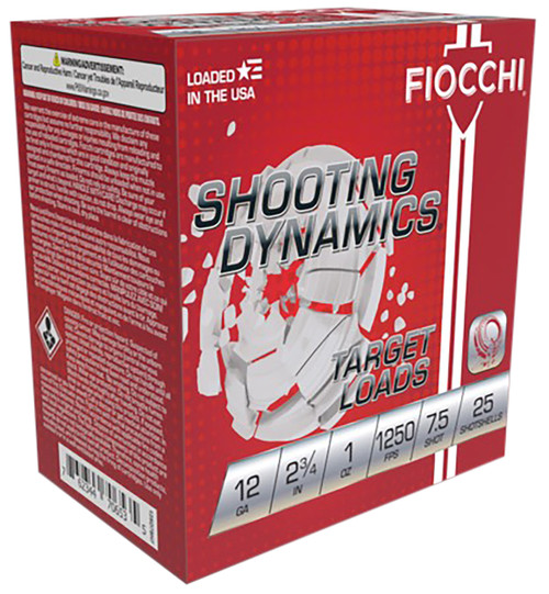 Fiocchi 12 Gauge Ammo 1 oz #7.5 Lead Ammunition - 25 Rounds