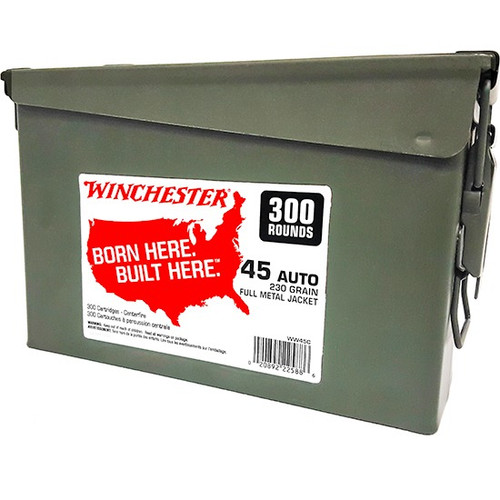 Winchester .45 ACP Ammo 230gr FMJ Ammunition - 300 Rounds